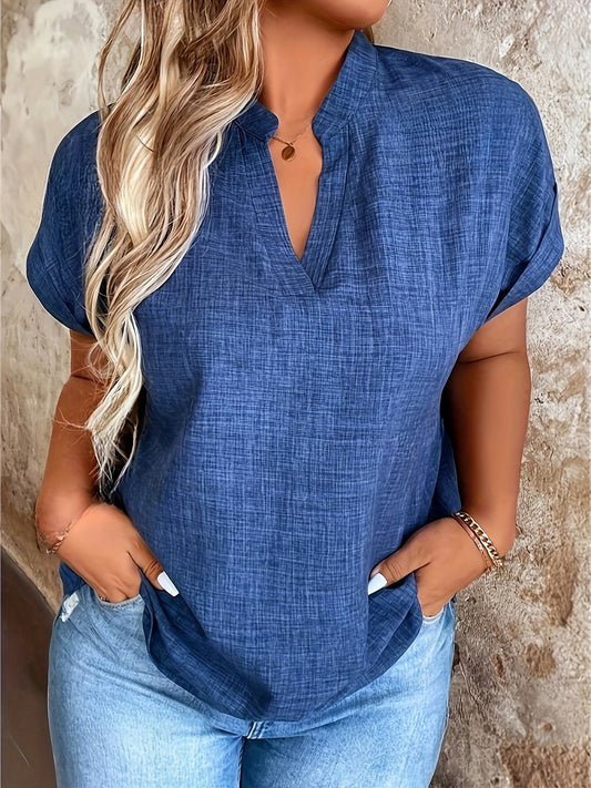 Fortune-oriented Small Stand-up մանյակ Կանանց V-neck Top