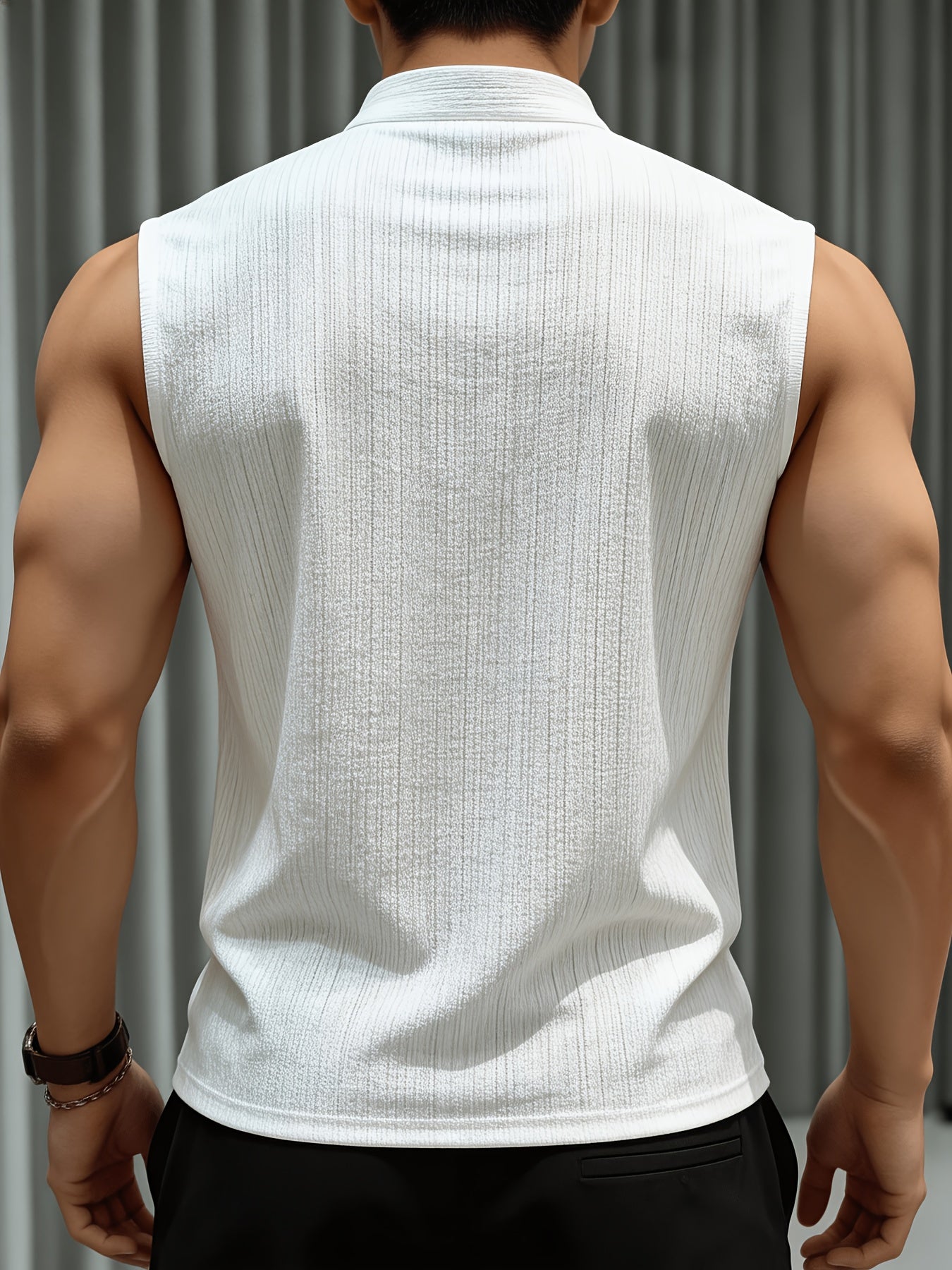 Men's Lightweight Sleeveless Henley Shirt Summer Casual Vest