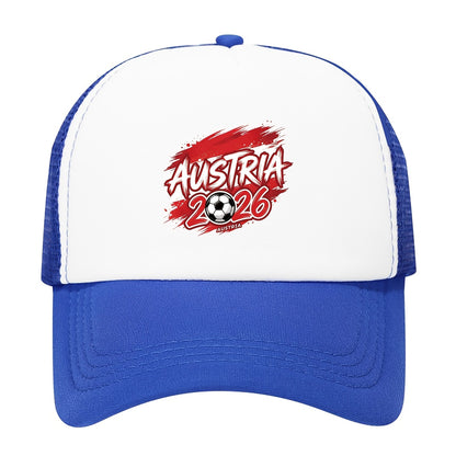 Austria 2026 Soccer Trucker Hat - Breathable Polyester Cap