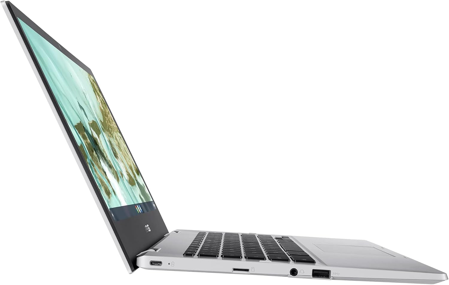ASUS Chromebook CX1, 14" FHD, Intel® Celeron N4500 Processor, 64GB Storage, 4GB RAM, Chromeos, Transparent Silver, CX1400CKA-AS44F