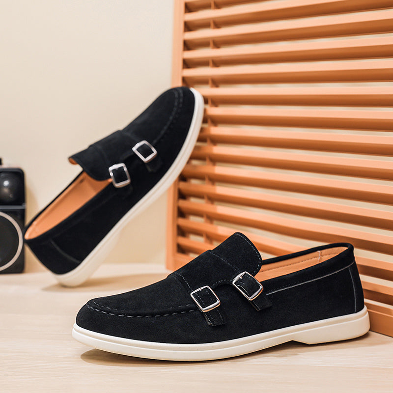 Men's Casual Slip-On Loafers with Microfiber Upper