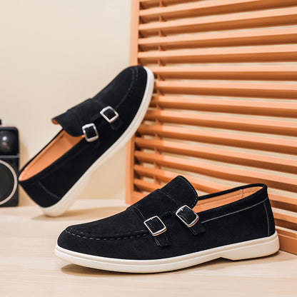 Men's Casual Slip-On Loafers with Microfiber Upper