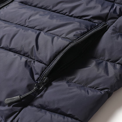 Men's Winter Sleeveless Warm Vest Jacket, Casual Fashion Zippered Multi-Pocket Solid Color Stand Collar Black Thermal Gilet for Autumn/Winter Outdoor Leisure Sports Hiking Lightweight Waistcoat Coat