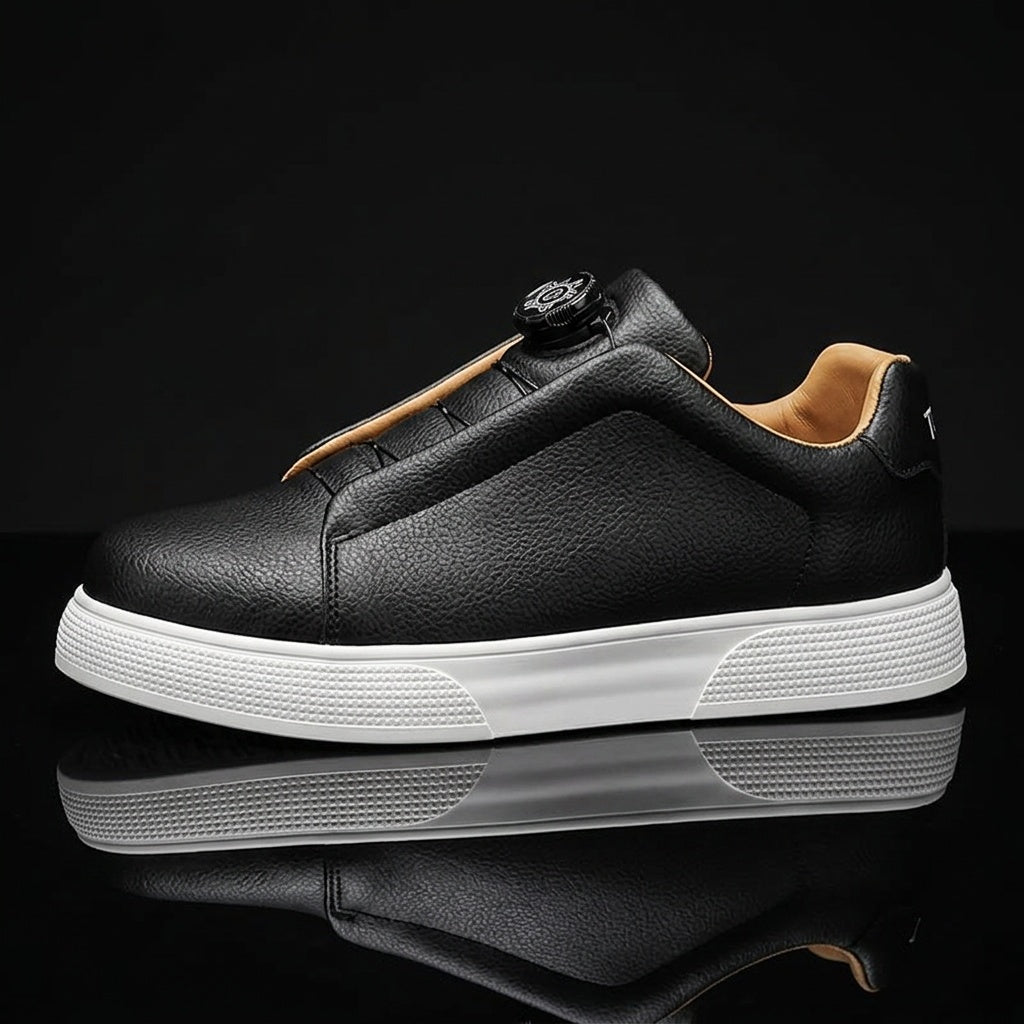 Men's Casual Skate Shoes PU Upper PVC Sole, 3 Colors