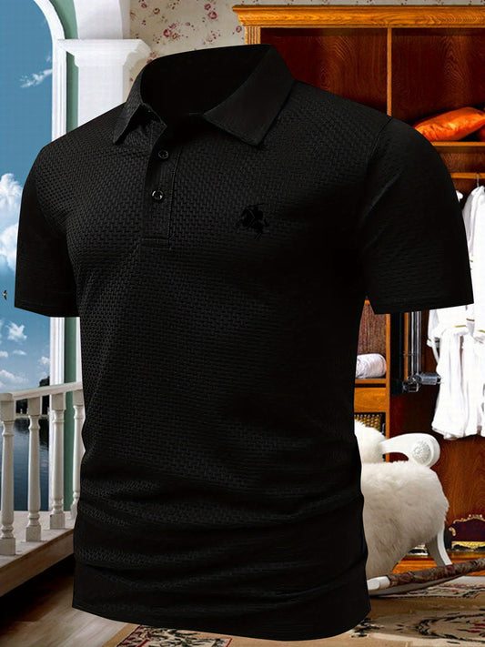 S014 Knight Print Middle Eastern Men'S Comfortable T-Shirt Breathable Casual Polo