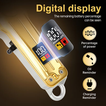Պրոֆեսիոնալ լիցքավորվող էլեկտրական մազ կտրող մեքենա | 4 տարբեր երկարության կարգավորումներ, ցածր աղմուկ, USB արագ լիցքավորում, ունիսեքս, դյուրակիր վարսահարդարման հավաքածու | Իդեալական նվեր տղամարդկանց համար Հայրերի օրվա և Սուրբ Ծննդյան տոների համար