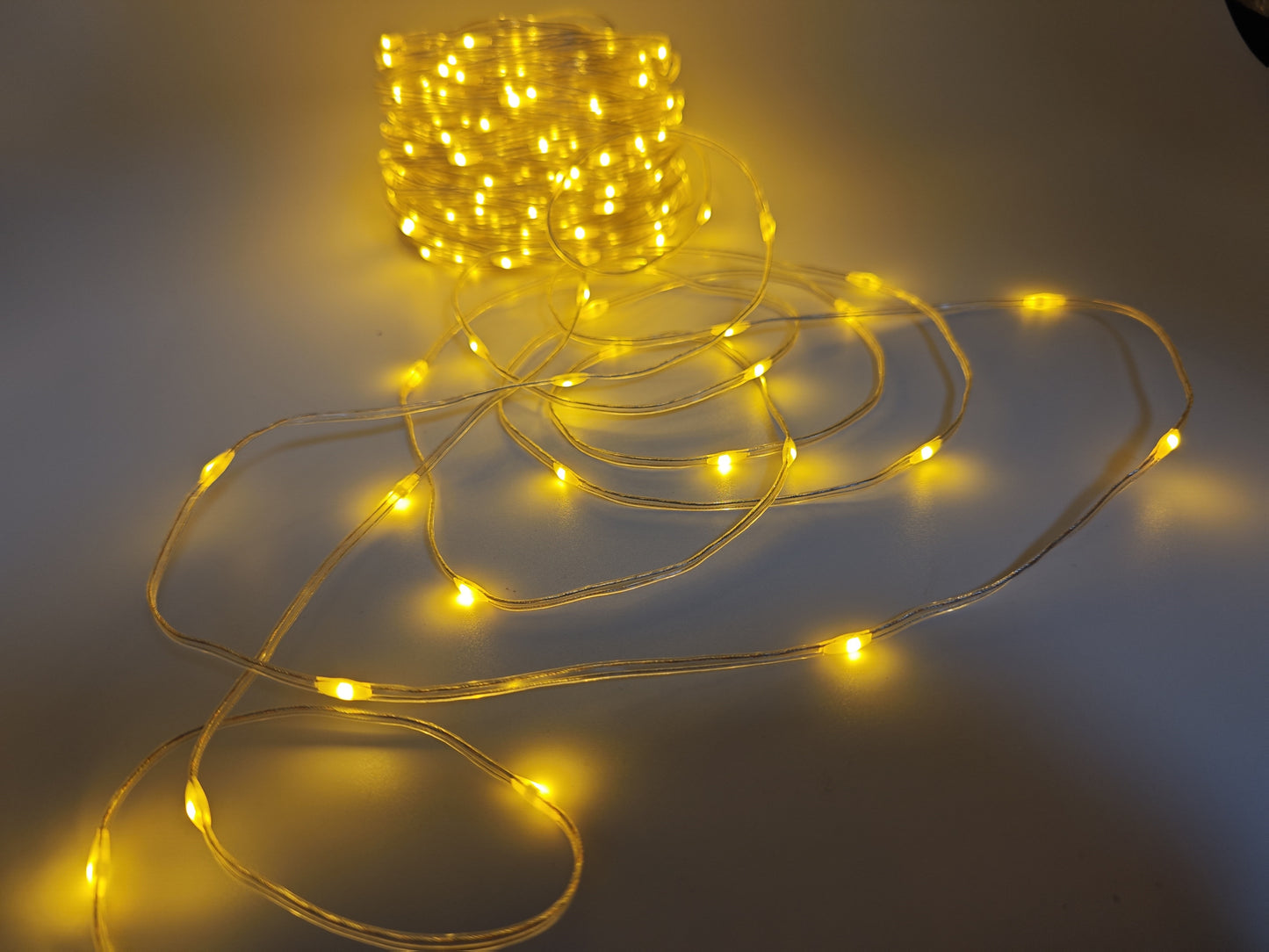 USB-Powered LED Fairy Tale String Lights - Outdoor/Indoor Dimmable Fairy Lights with Remote Control, Yellow Glow Effect, for Halloween, Christmas, Weddings, Parties - Durable Plastic Wire Garland Decorations