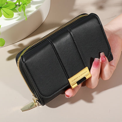 Women's Vintage PU Wallet - Long Wallet with Snap Closure & Zipper Coin Pocket, Credit Card Holder & Coin Purse, Nylon & Oil-Tanned for Everyday Use, Travel, - Women's Money Holder