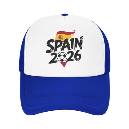 Spain Football Mesh Baseball Cap Unisex Lightweight Trucker Hat