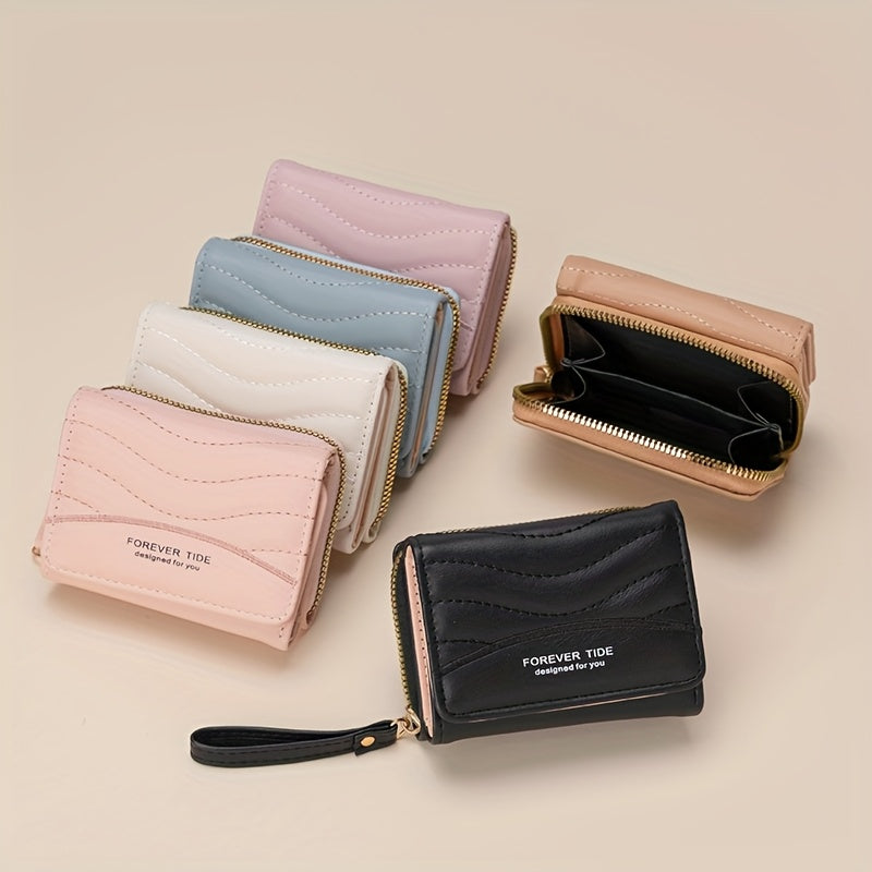 Կանացի նորաձև մինիմալիստական ​​ծալովի դրամապանակ՝ ճարմանդային դիզայնով, մեծ տարողությամբ, հասանելի է 6 գույնով