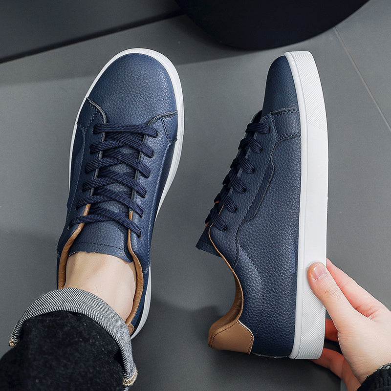 Men's Casual All-Season Sneakers with Rubber Sole and Lace-Up