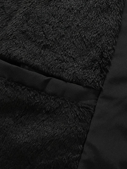 Men's Thermal Insulated Full-Zip Baseball Jacket with Full-Zip Closure - Heavyweight Winter Coat, Brown/White colorblock, Lining - Streetwear Outerwear for Casual & Formal Events - Compatible with Hoodies & Jackets (Men's Fas