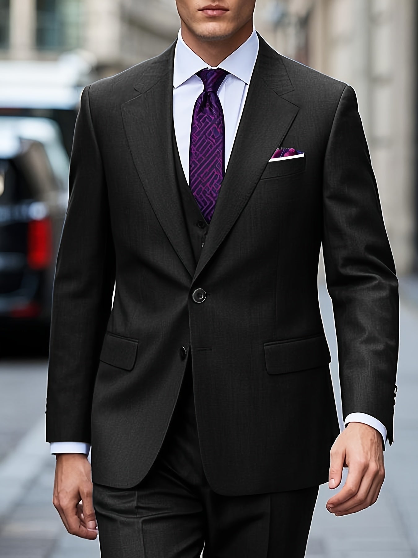Men's Suit Set 2pcs Suit and Trousers Versatile and Fashionable for Parties, Weddings and Ceremonies