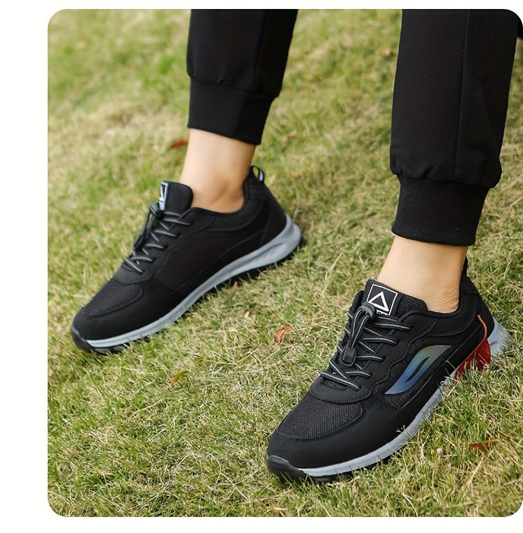 Men's Solid Trendy Hiking Shoes Non Slip Durable For Outdoor Climbing Camping All Seasons
