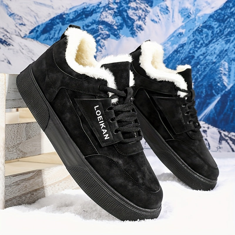 New Autumn-Winter Men's Padded Thick Snow Boots, Fashion Casual Trendy Street Party Versatile Skateboard Shoes