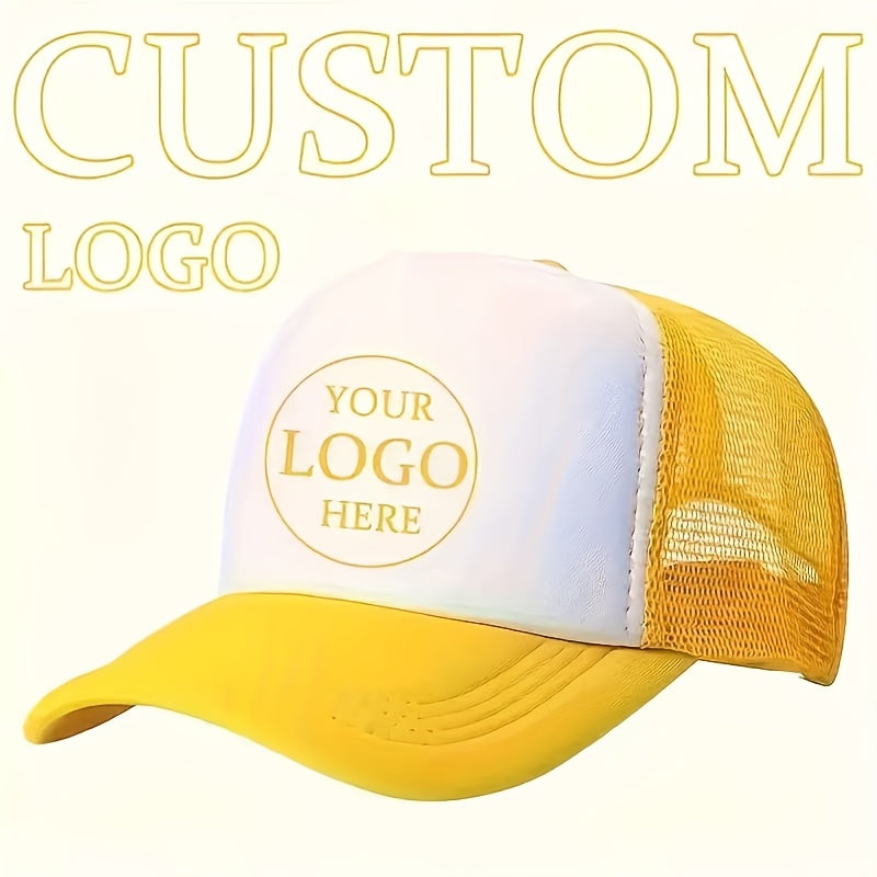 Custom Logo Breathable Mesh Trucker Hat – Adjustable Casual Cap