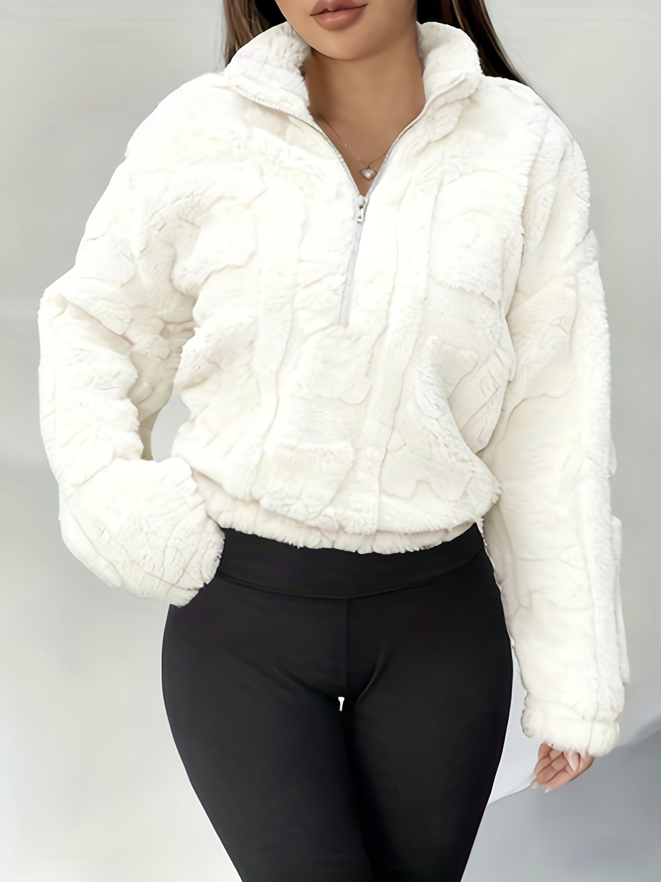 Women'S Casual Long Sleeve Hoodie with Front Zipper - Cozy Fleece-Lined Pullover, All-Season Comfort, Casual Wear Hoodie