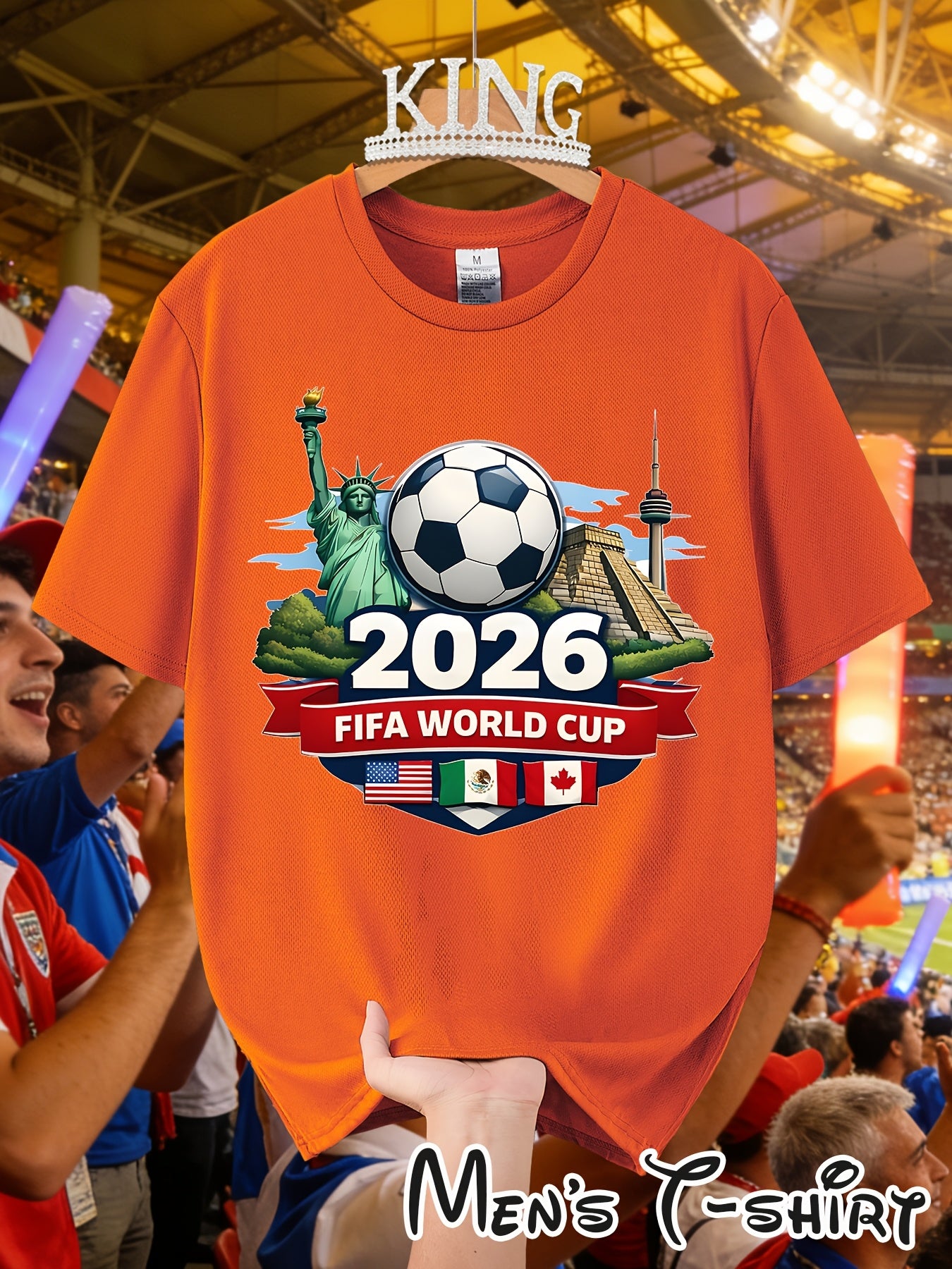 Men's 2026 World Cup Casual Landmark Print Polyester T-Shirt