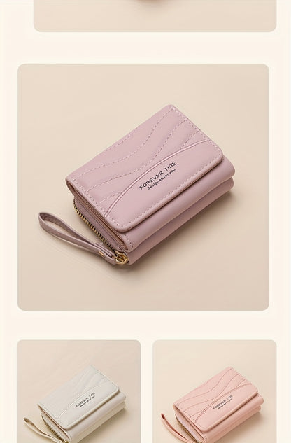 Կանացի նորաձև մինիմալիստական ​​ծալովի դրամապանակ՝ ճարմանդային դիզայնով, մեծ տարողությամբ, հասանելի է 6 գույնով