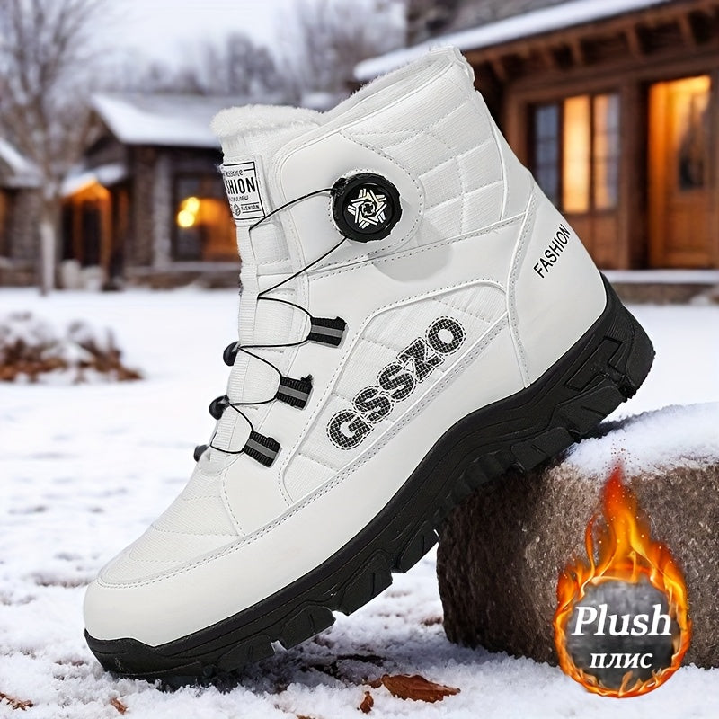 GSSZO Men's High-Top Hiking Boots with Height Increase - Slip-Resistant & PVC Sole, - -Terrain Boots Suitable for Urban Streetwear, Outdoor Trekking, Heavy-Duty Wear - Comfortable & Durable (Year-Round Use)