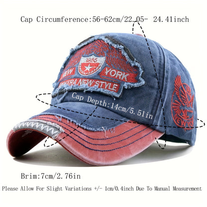 Men's Casual Cotton Baseball Cap With New York Embroidery