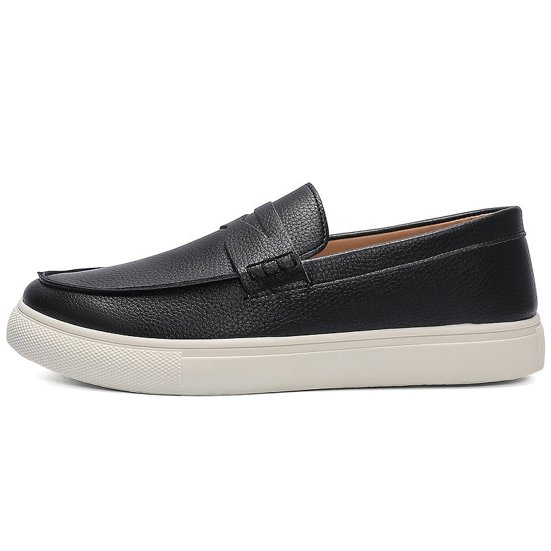 Men's Casual Slip-On Loafers with Non-Slip PVC Sole