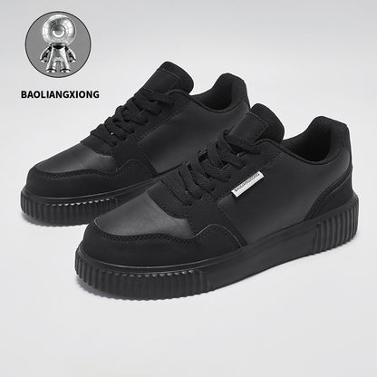 Retro Black Casual Sneakers Thick White EVA Sole Comfortable Fit