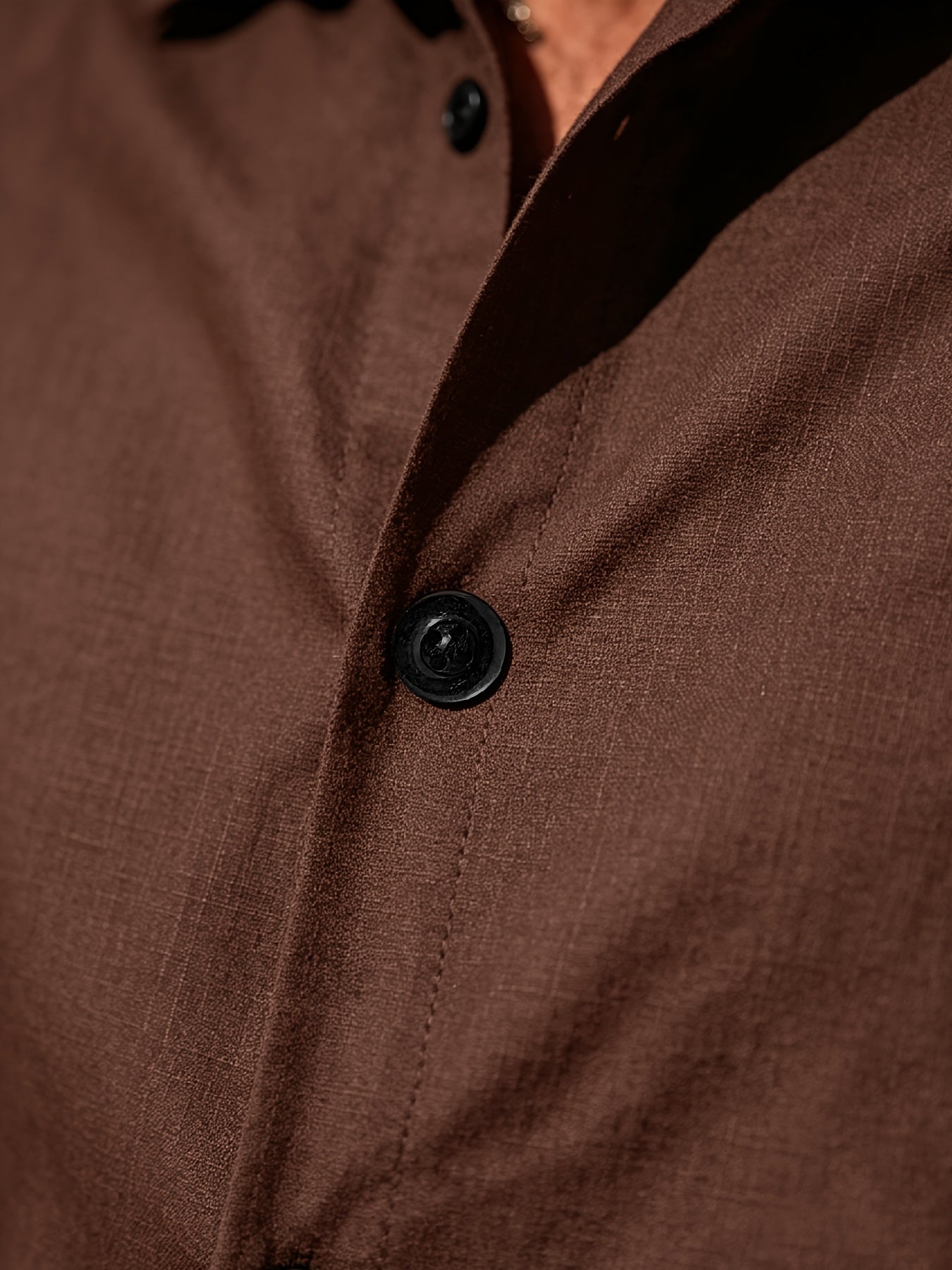 Men's Casual Linen Suit Set Short Sleeve Lapel Shirt & Drawstring Shor