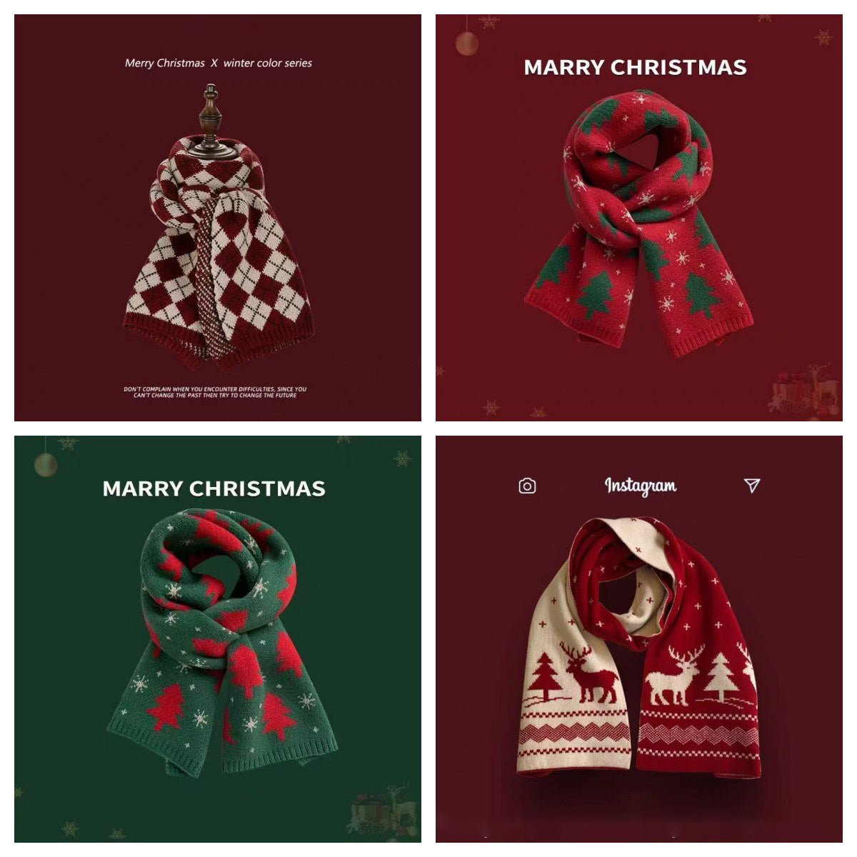 Կարմիր և կանաչ տոնածառի շարֆ - կանացի աշնանային/ձմեռային տաք շարֆ, բազմակողմանի ուսանողների և զույգերի համար, Սուրբ Ծննդյան նվեր կարմիր և կանաչ պարանոցի տաքացուցիչ, էլեգանտ բարձրակարգ շարֆ կանանց համար, տղամարդկանց ձմեռային շարֆ