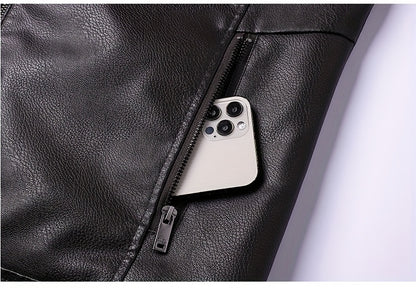 Siji Dou OBM տղամարդու վերարկու, նոր աշնանային/ձմեռային բրդյա ծածկույթով բաճկոն՝ արհեստական ​​մորթուց օձիքով, նորաձև առօրյա բաճկոն տղամարդկանց համար