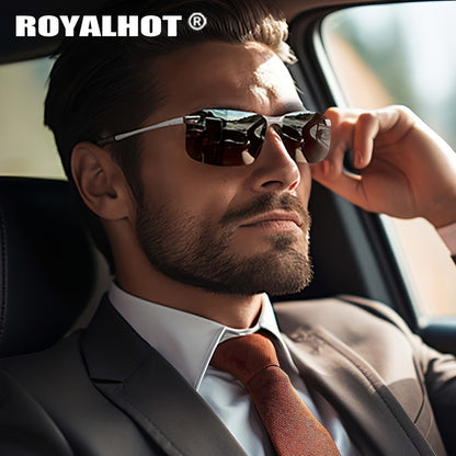 Men's Polarized Reflective Metal Alloy Driving Glasses