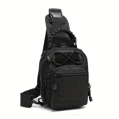 Versatile EDC Crossbody Bag - Lightweight, Multi-Pocket Travel Chest Pack with Zip Closure for Outdoor Adventures