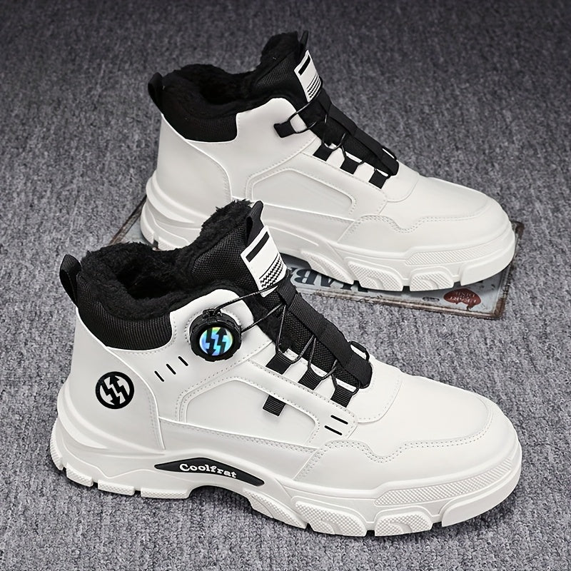 Տղամարդկանց նոր ձմեռային հաստ շերտով կոշիկներ, երեք գույնի, հարմարավետ և տաք, հեշտ հագնվող/հանվող, բռնակի դիզայնով, հարմար է բացօթյա ձյան, լեռնագնացության և լեռնագնացության համար։