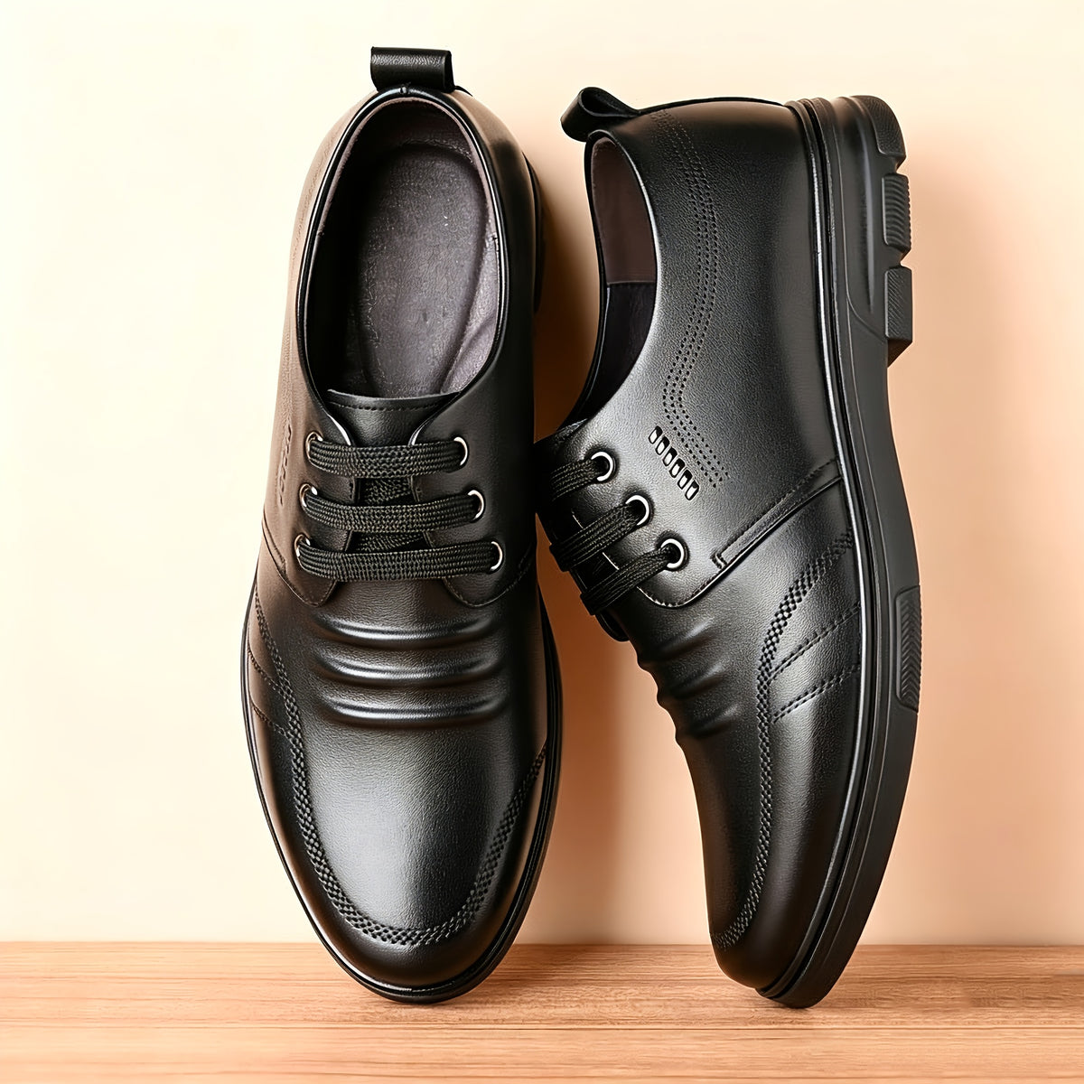 Men's Business Casual Oxford Shoes - Soft Comfortable Lace-Up