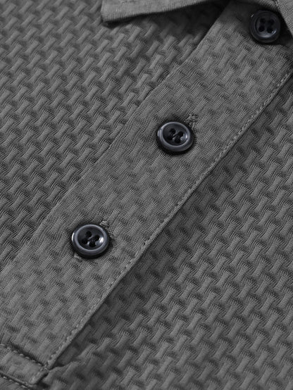 G884-DIOS Men's Short Sleeve Casual Summer Printed T-Shirt - Fashionable and Versatile Top, Geometric Design, Lightweight Golf Shirt - ayq