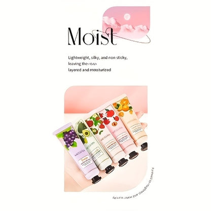 5pcs/set Hand Cream Set, Moisturizing And Nourishing Hand Lotion for Dry Cracked Hands, Gift for Women