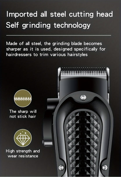 HIENA Professional Hair Clippers for Men and Women with LCD Display, USB Rechargeable, ≤36V Operating Voltage, 18650 Series Lithium Battery, Efficient and Precise Haircutting for Salon and Home Use - ayq
