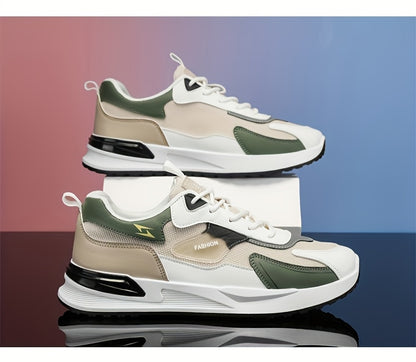 1pc Men'S Cross-Training Shoes | Large Size Casual sneakers for Running and Outdoor Activities, Fashionable, Lightweight, All-Season, Fabric Upper and Sole, PVC Sole, Lace Closure - Warrenxilu - ayq