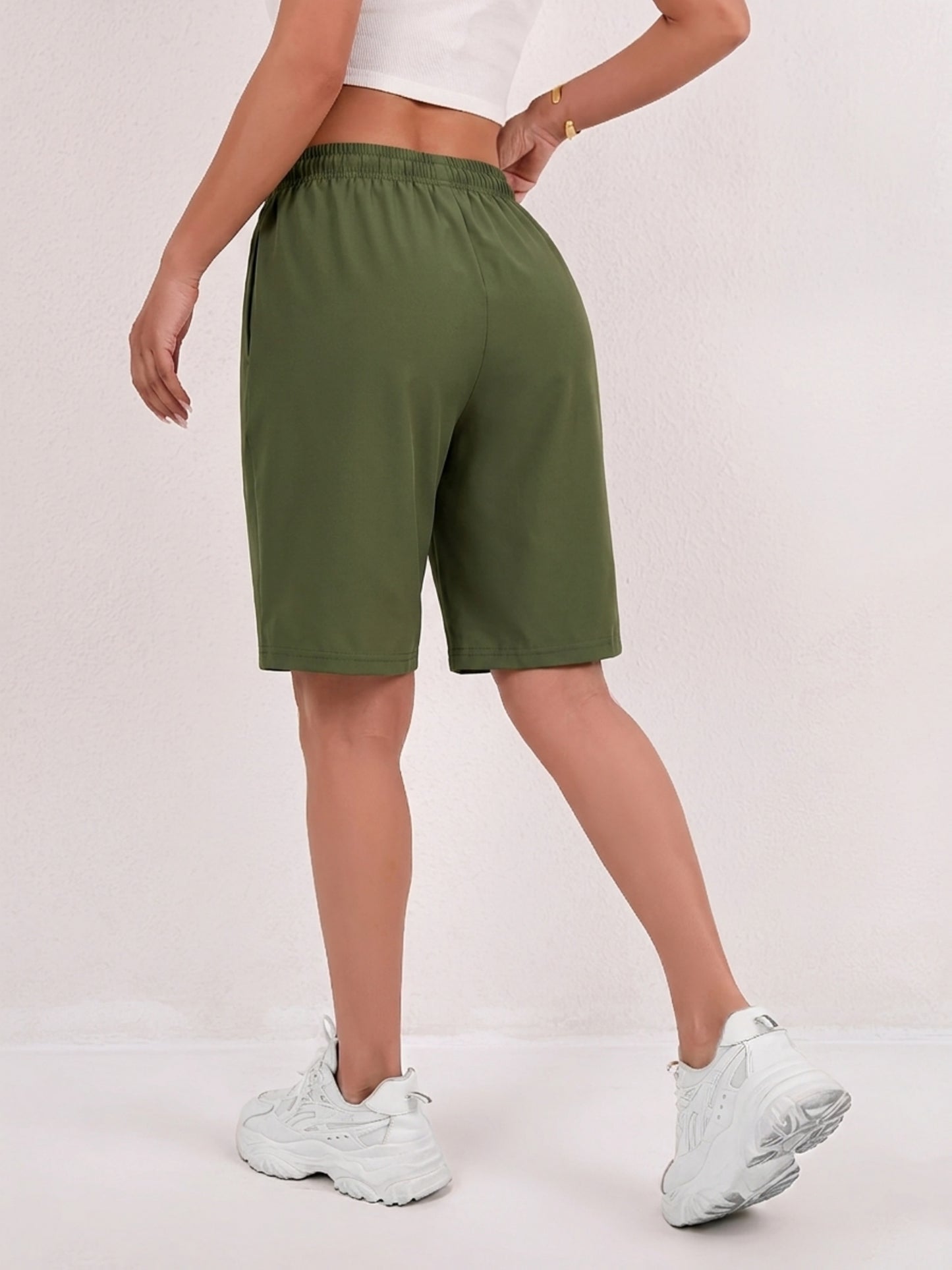 Women’s Lightweight Summer Bermuda Shorts with Drawstring Waist