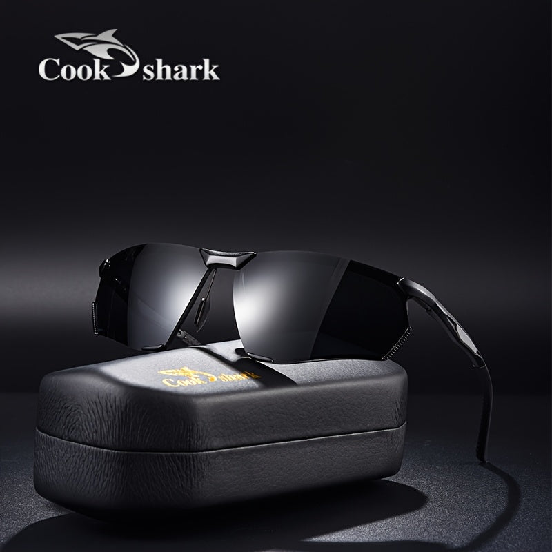 Cookshark Men's Polarized Semi-Rimless Sunglasses for Driving
