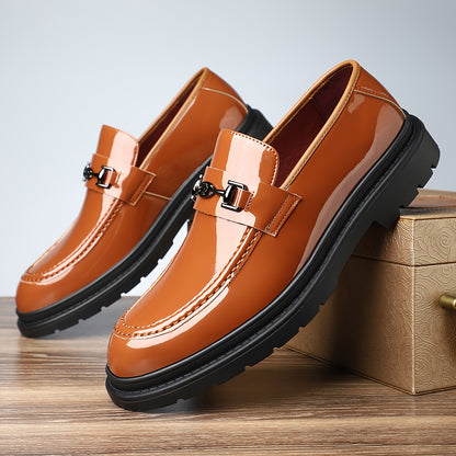 Men's Large Size Microfiber Leather Slip-On Loafers