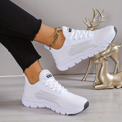 Women's Casual Mesh Breathable Running Shoes, Lightweight Soft Soled Outdoor Travel Sneakers