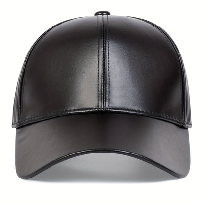 Women's PU Leather Baseball Cap, Adjustable Sun Protection Casual Hat for Spring/Summer Travel and Beach Parties, Movie Theme, Woven Craftsmanship, Buckle Closure, Inelastic Fit, Hats for Summer
