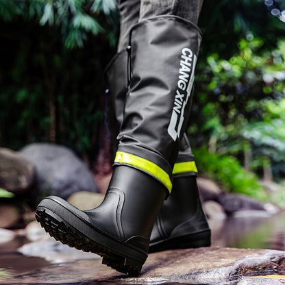 Men's All-Season Waterproof Rubber Slip-On Work Boots