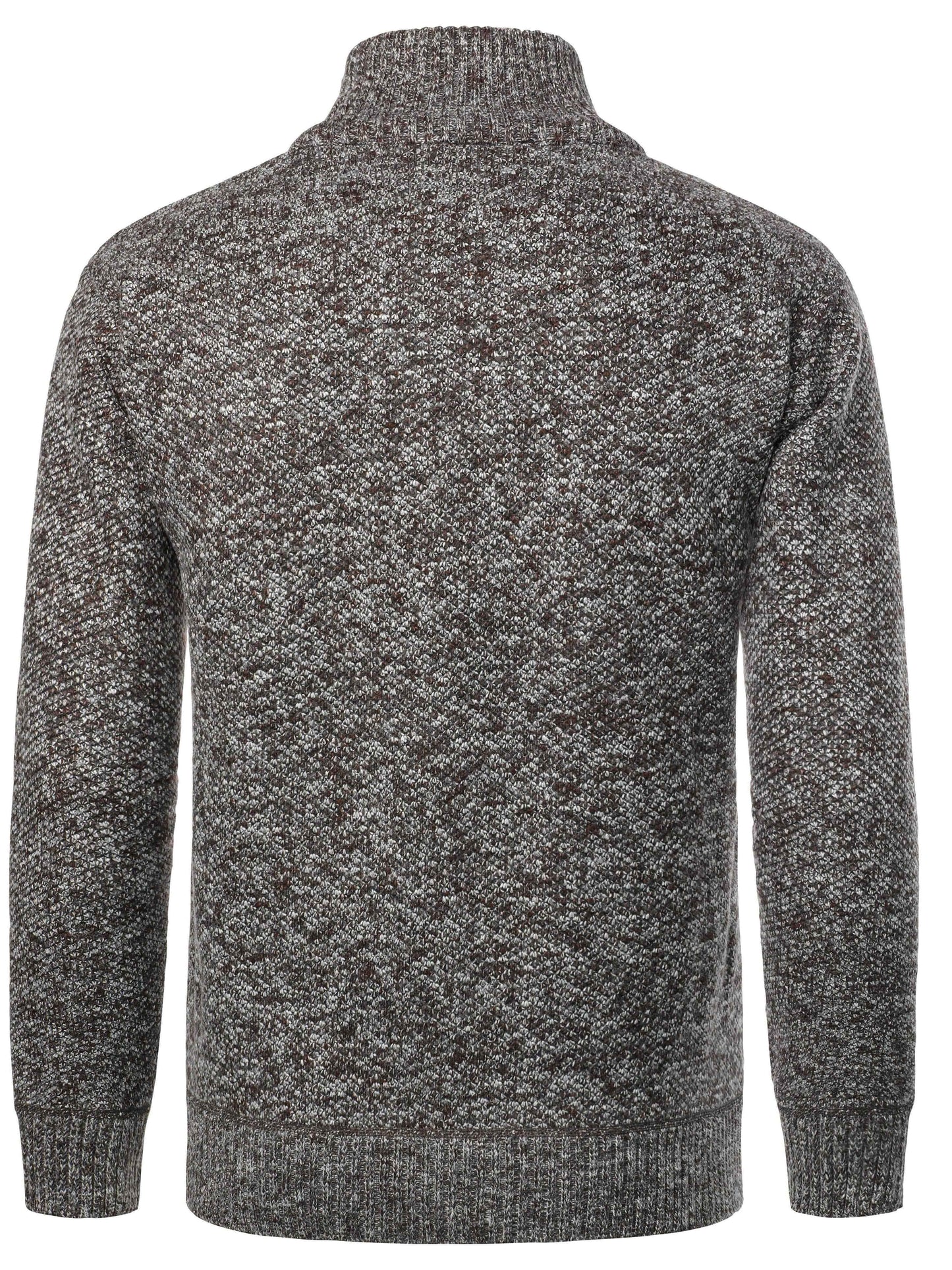 1pc Men'S Casual Style Knit Cardigan - 100% Polyester, Solid Color, Long Sleeve, Regular Fit, Stand Collar, Zip-Up, Umbrella Hem, Non-Stretch Fabric - Fashionable All-Match Pullover for Autumn/Winter