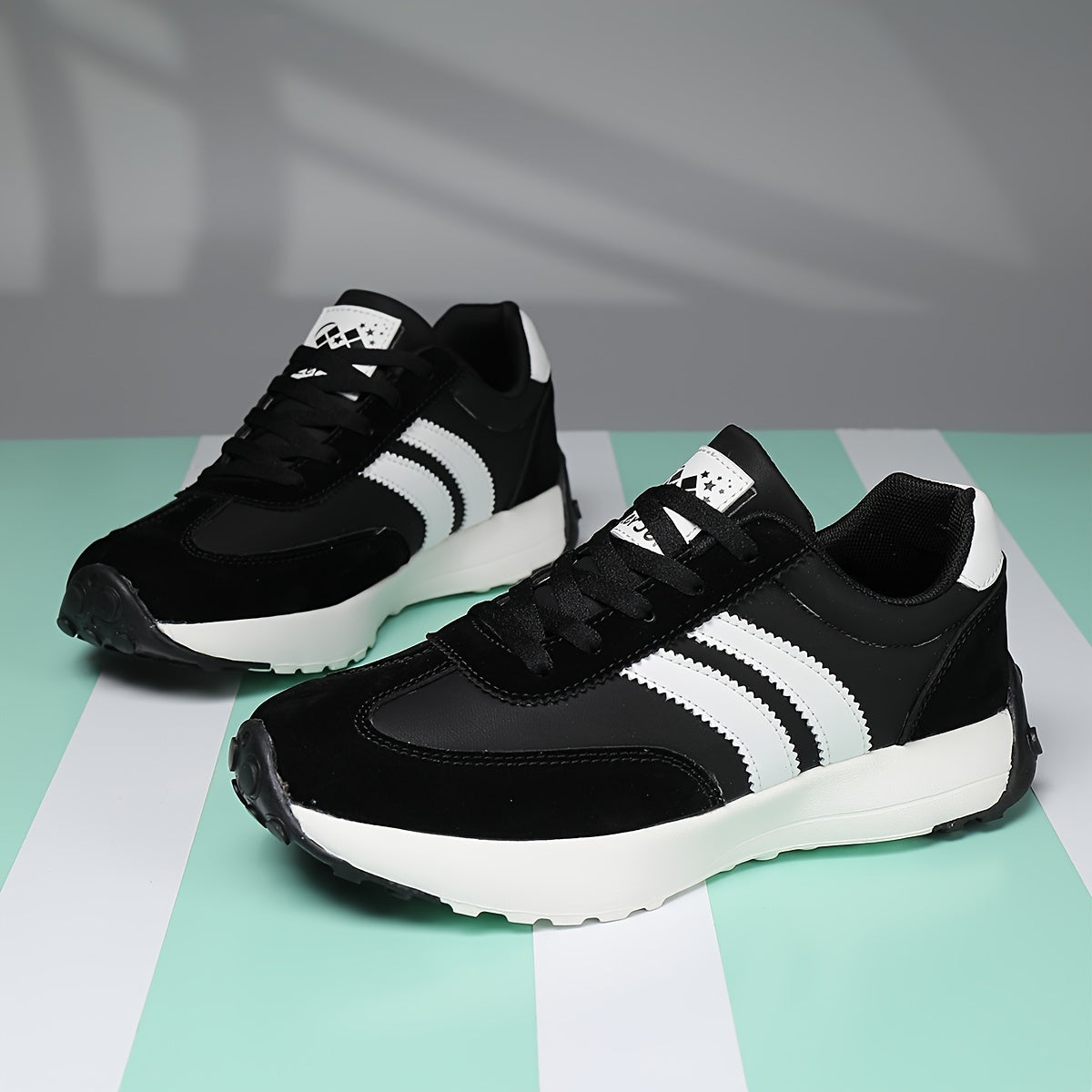 ZERJER Unisex Casual Lace-Up Sneakers - Comfortable All-Season Shoes