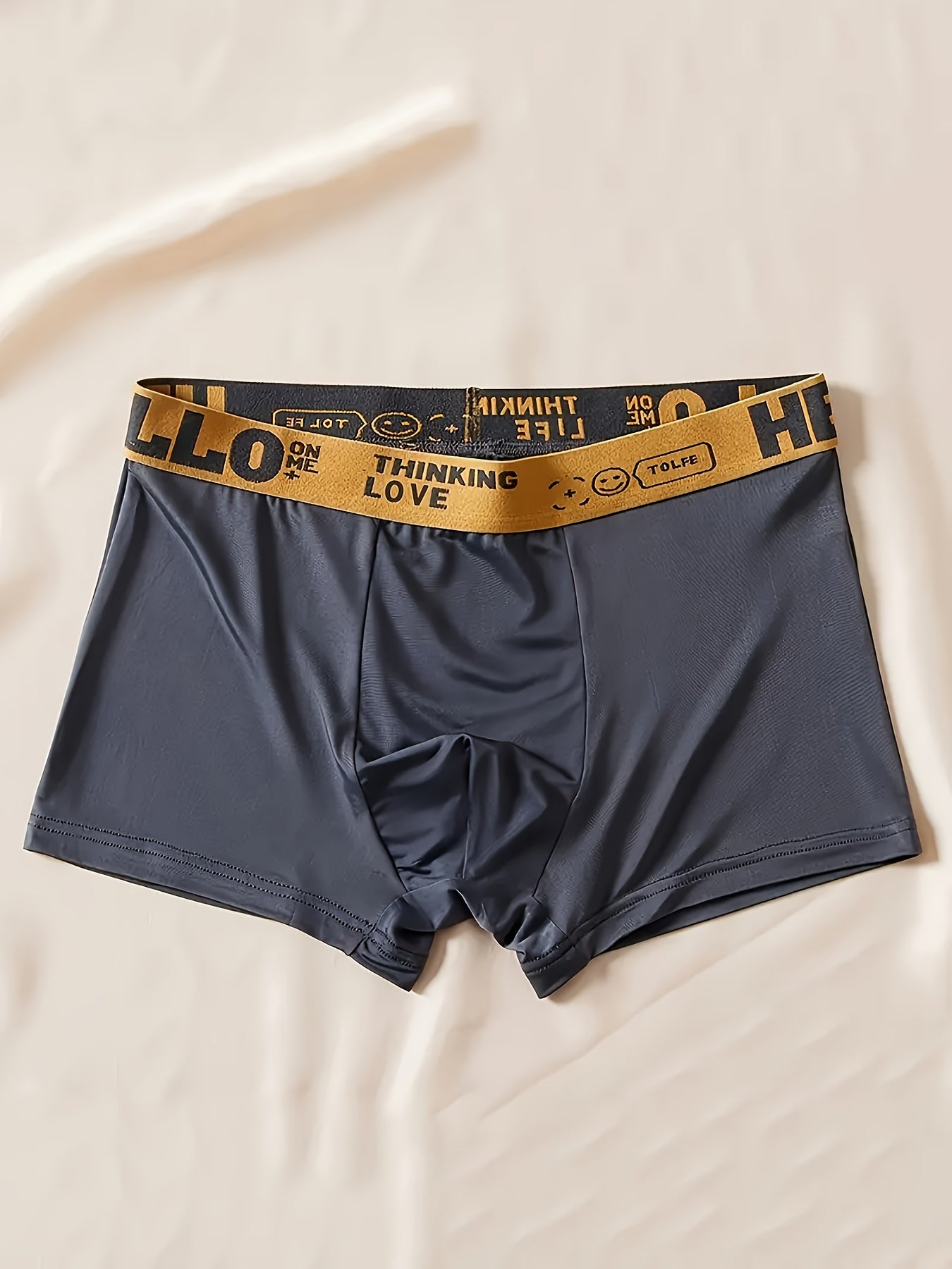 5pcs Men's Breathable Polyester Boxer Briefs for Active Wear