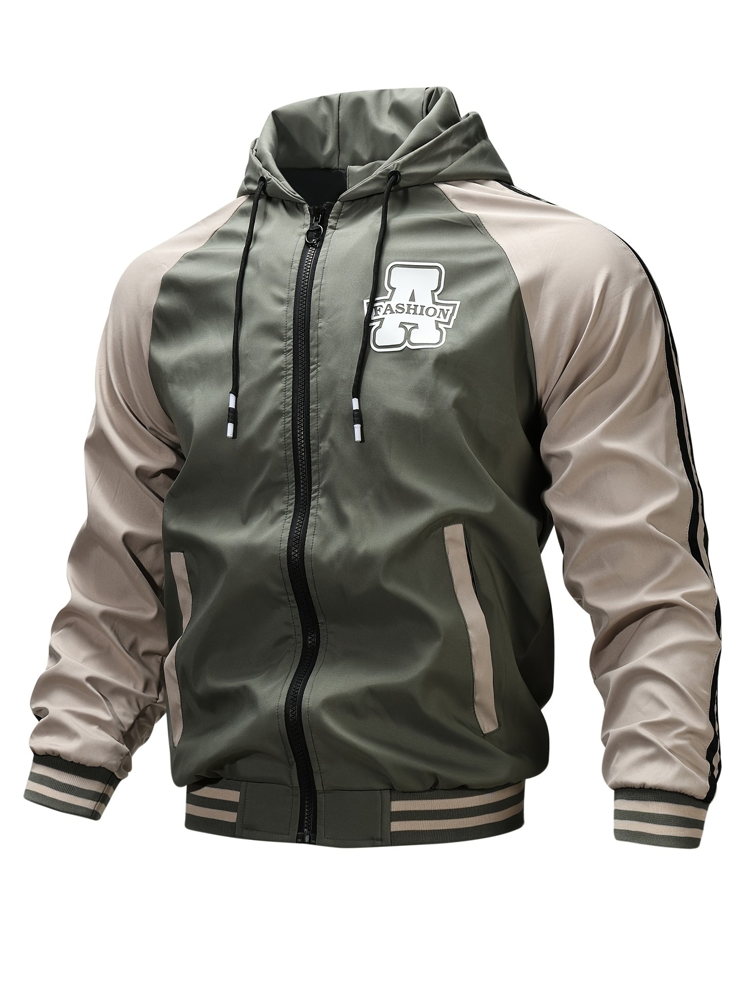 Men's Lightweight Hooded Jacket Casual Four Seasons Polyester