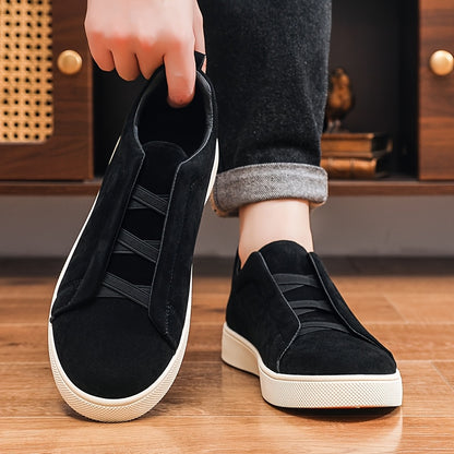 Men's Dark Brown Slip-On Loafers with Thick Soft Sole