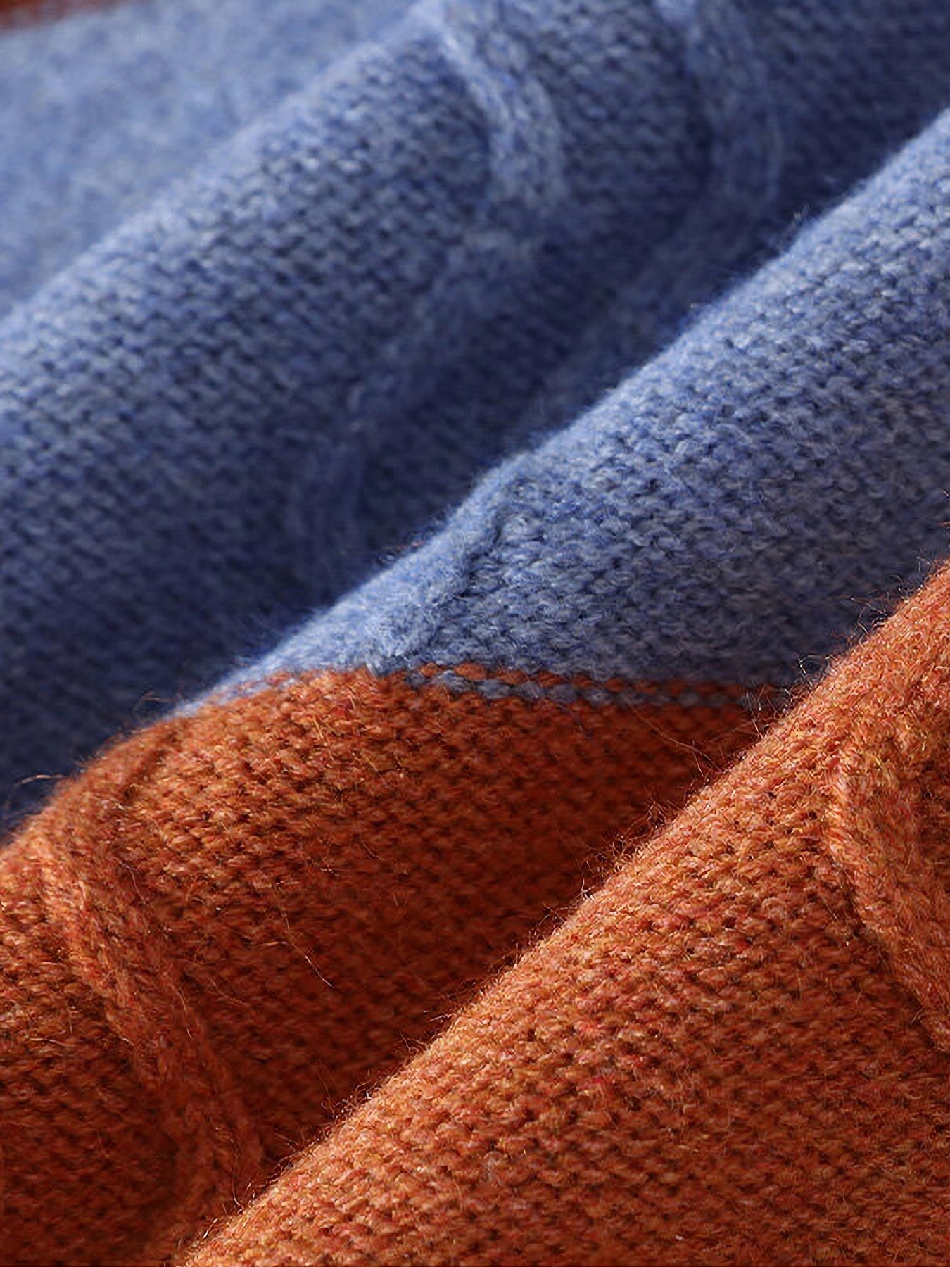 Գունավոր համադրություններով կլոր օձիքով պուլովեր սվիտեր տղամարդկանց համար, նորաձև ազատ գործվածքով վերնաշապիկ աշնանային և ձմեռային երիտասարդների համար